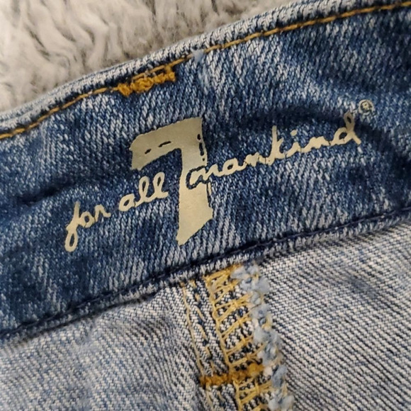 7 for all mankind jean mini skirt size 29 - Picture 6 of 9